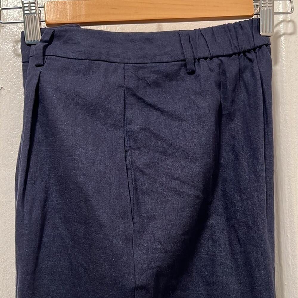Open Edit Navy Blue Linen Blend Pants NWOT Size XS